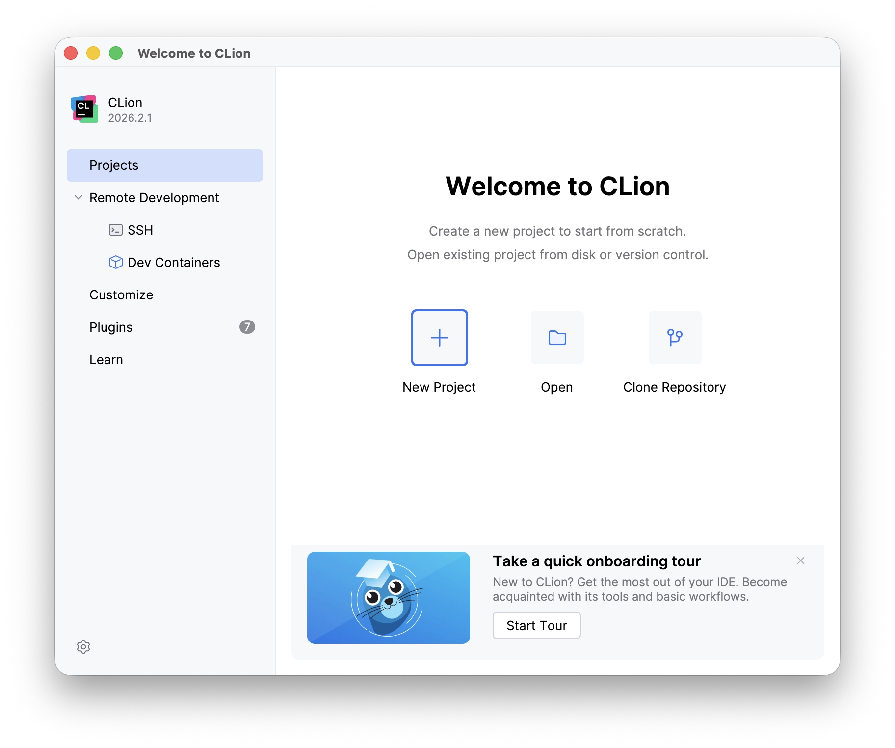 CLion Menu