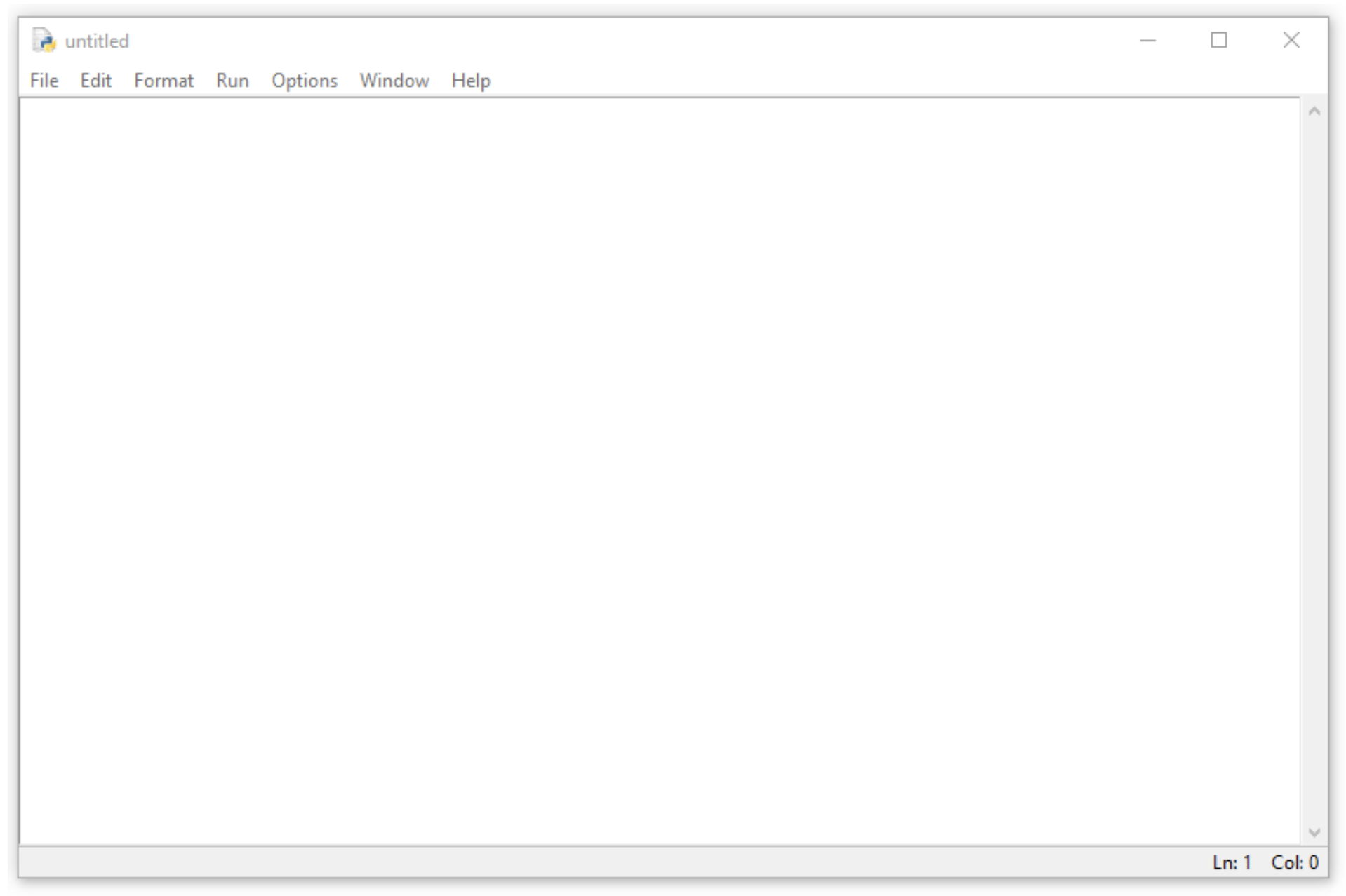 New program File in IDLE