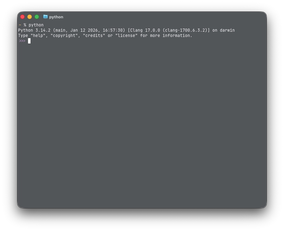 Python Shell in Terminal