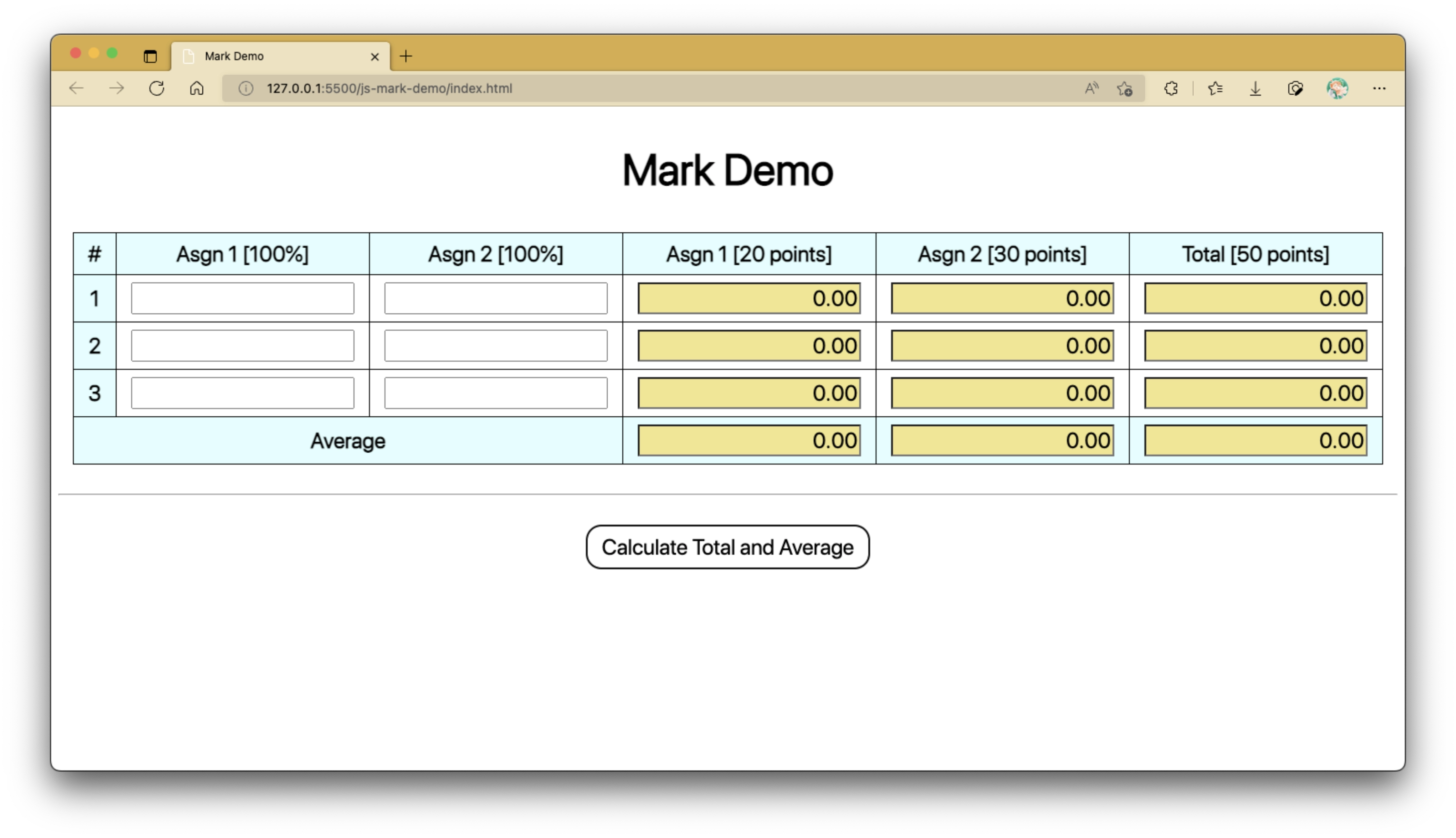 Mark Demo Page