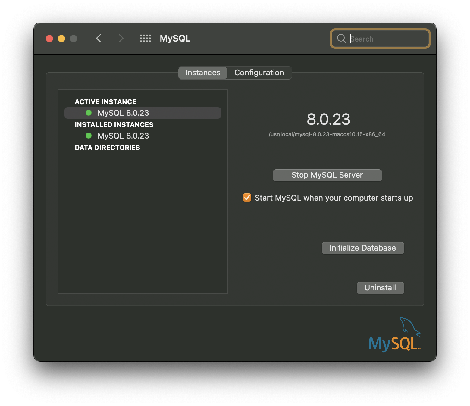 MySQL Dashboard